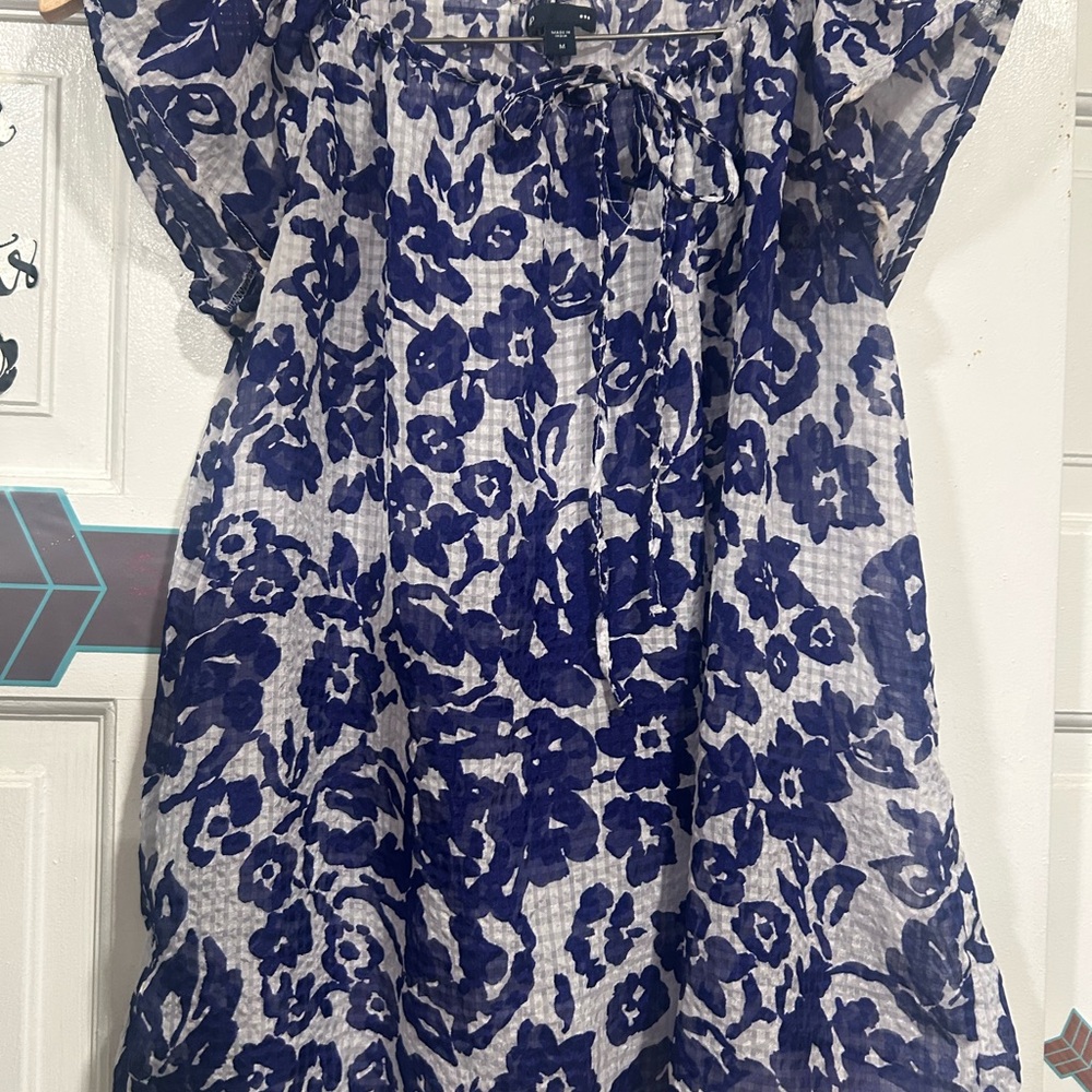 GAP Blue Floral Blouse